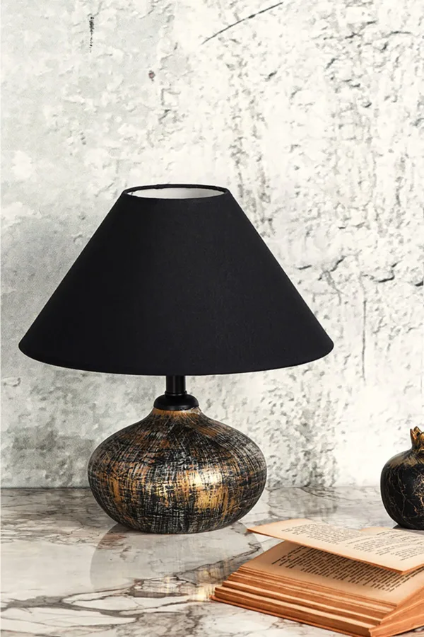 Bakase Handmade Ceramic Lampshade Gold Black
