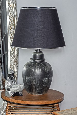 Nuit Handmade Ceramic Lampshade Black Silver