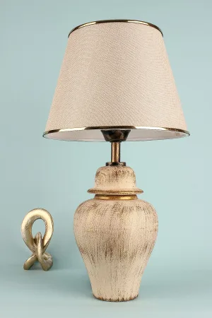 Neilus Handmade Ceramic Lampshade Cream Gold