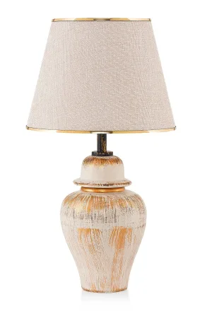 Neilus Handmade Ceramic Lampshade Cream Gold Neilus Handmade Ceramic Lampshade Cream Gold