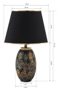 Retarder Handmade Ceramic Lampshade Gold Black
