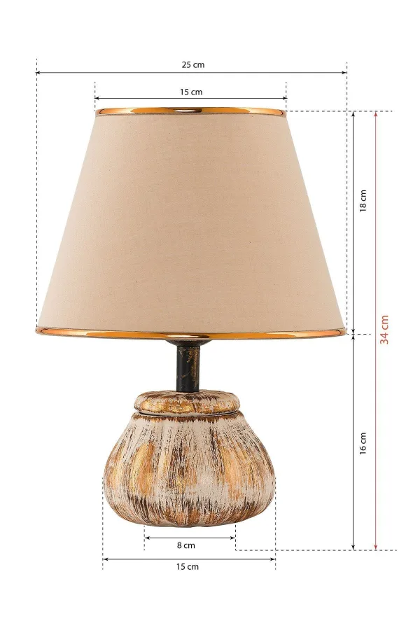 Citrouille Handmade Ceramic Lampshade Cream Gold