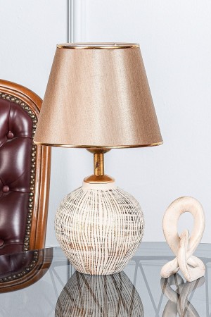 Attra Handmade Ceramic Lampshade Cream Gold