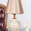 Attra Handmade Ceramic Lampshade Cream Gold