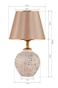 Attra Handmade Ceramic Lampshade Cream Gold