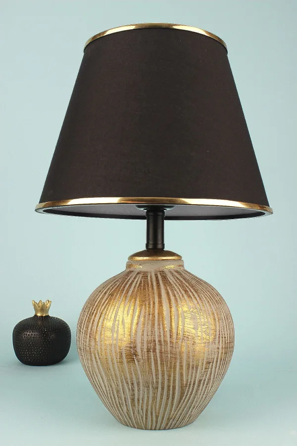 Attra Handmade Ceramic Lampshade Gray Gold