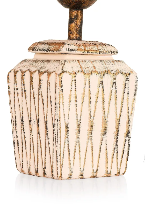 Becker Handmade Ceramic Lampshade Cream Gold