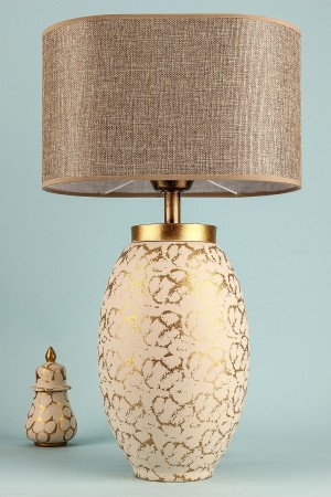 Rayon Handmade Ceramic Lampshade Cream Gold
