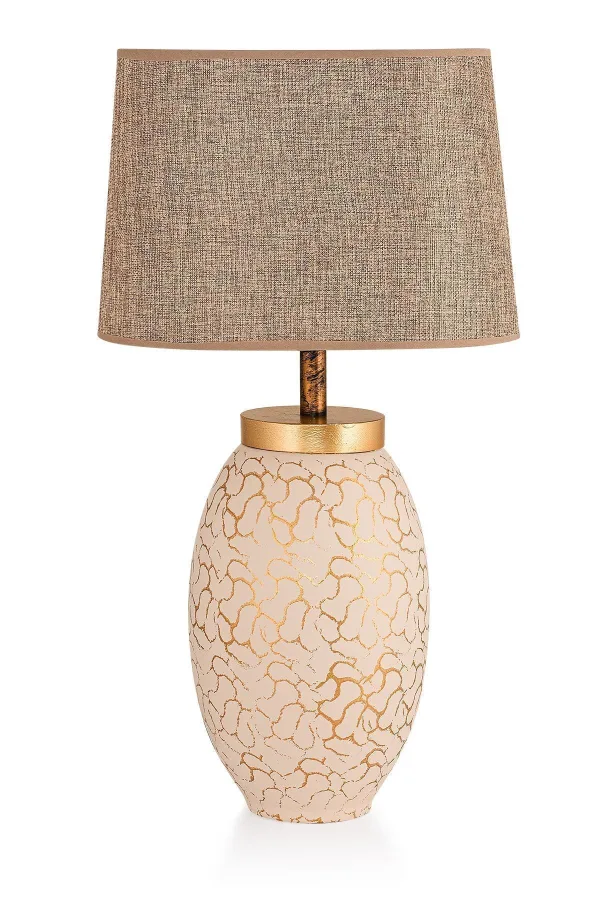 Rayon Handmade Ceramic Lampshade Cream Gold