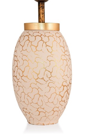 Rayon Handmade Ceramic Lampshade Cream Gold
