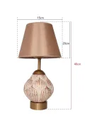 Galet Handmade Ceramic Lampshade Cream Gold