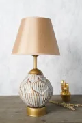 Galet Handmade Ceramic Lampshade Gray Gold