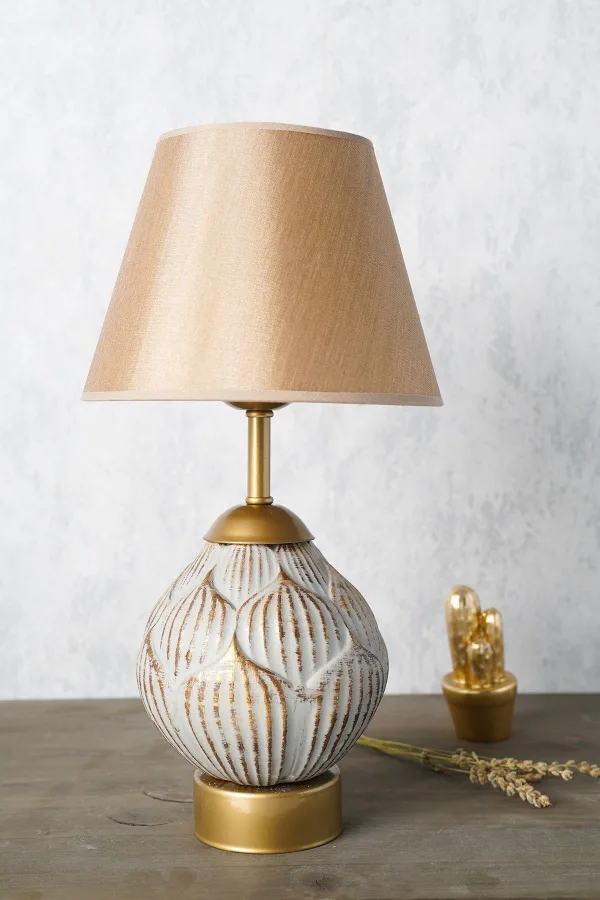Galet Handmade Ceramic Lampshade Gray Gold