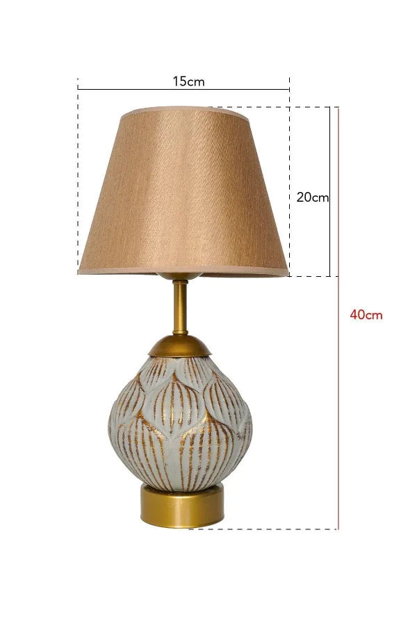 Galet Handmade Ceramic Lampshade Gray Gold