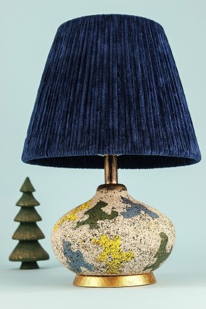 Mondo Potele Handmade Ceramic Lampshade Navy Blue
