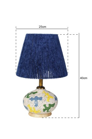 Mondo Potele Handmade Ceramic Lampshade Navy Blue