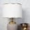 Chenille Handmade Ceramic Lampshade White Beige
