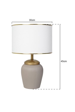 Chenille Handmade Ceramic Lampshade White Beige