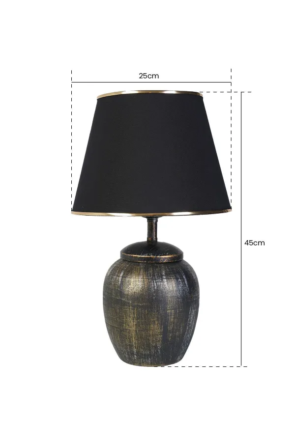 Miracle Ceramic Lampshade Black Gold