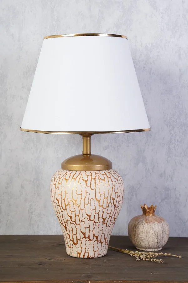 Gloire Handmade Ceramic Lampshade Powder White