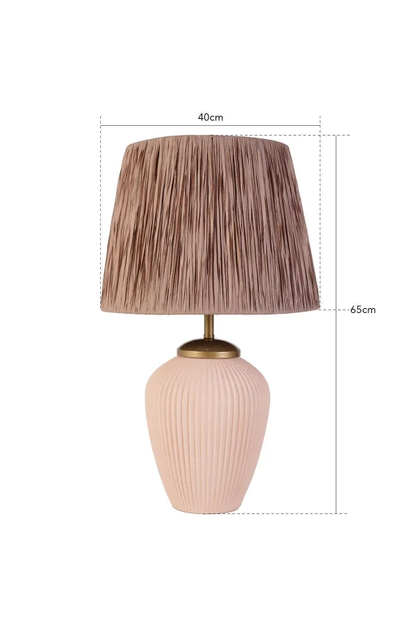 Moletage Handmade Ceramic Lampshade Powder Brown