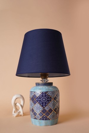 Gamme Handmade Ceramic Lampshade Navy Blue-Aqua Green