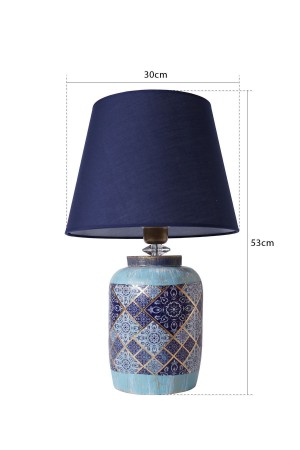 Gamme Handmade Ceramic Lampshade Navy Blue-Aqua Green