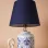 Herbe Handmade Ceramic Lampshade Navy Blue-White