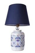 Herbe Handmade Ceramic Lampshade Navy Blue-White