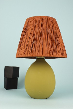 Rond Handmade Ceramic Lampshade Brown - Pistachio Green