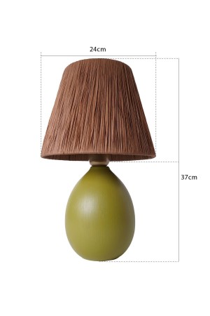 Rond Handmade Ceramic Lampshade Brown - Pistachio Green