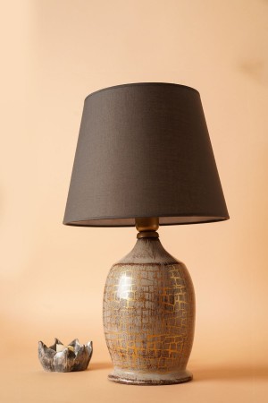 Tulıpe Handmade Ceramic Lampshade Dark Gray