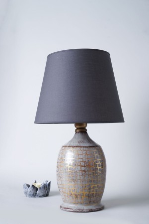 Tulıpe Handmade Ceramic Lampshade Dark Gray