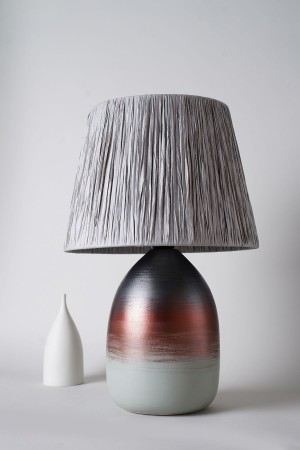 Clown Handmade Ceramic Lampshade Gray - Silver - Narcissus