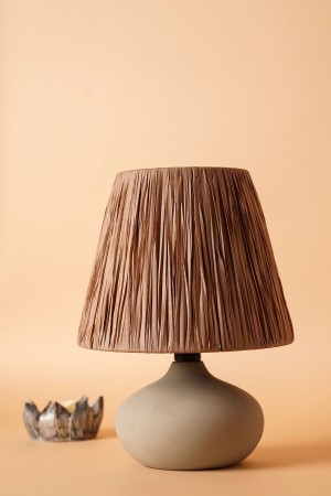 Chemin Handmade Ceramic Lampshade Brown-grey