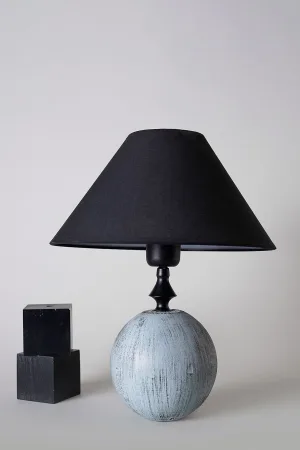 Batiment Handmade Ceramic Lampshade Black - Light Blue