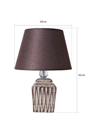 Droit Handmade Ceramic Lampshade Brown-cream