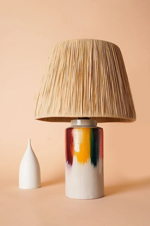 Foudre Handmade Ceramic Lampshade Wicker-yellow-red-green-pink Buy Foudre Handmade Ceramic Lampshade Wicker-yellow-red-green-pink
