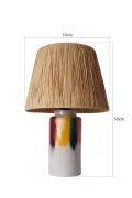 Foudre Handmade Ceramic Lampshade Wicker-yellow-red-green-pink Buy Foudre Handmade Ceramic Lampshade Wicker-yellow-red-green-pink