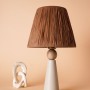 Amande Handmade Ceramic Lampshade Cream - Coffee