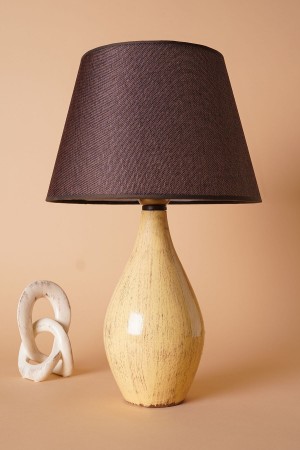 Blanc Handmade Ceramic Lampshade Cream - Brown