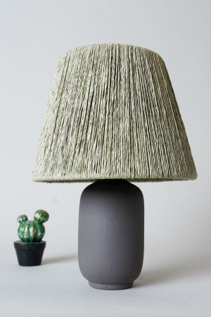 Tunita Ceramic Lampshade Anthracite Grey Green