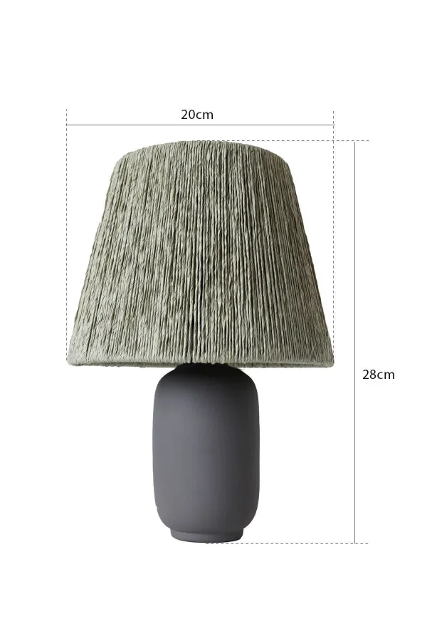 Tunita Ceramic Lampshade Anthracite Grey Green