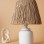 Percer Handmade Ceramic Lampshade White Wicker