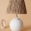 Vis Handmade Ceramic Lampshade White Wicker