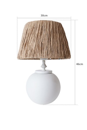 Vis Handmade Ceramic Lampshade White Wicker
