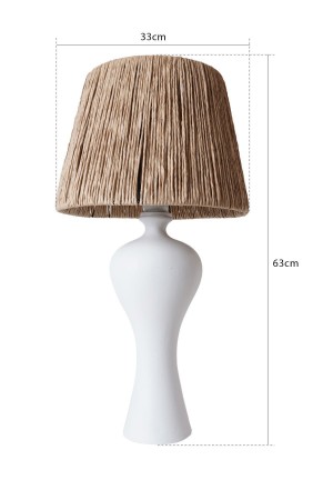 Peut Handmade Ceramic Lampshade White Wicker
