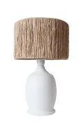 Tigre Handmade Ceramic Lampshade White Wicker