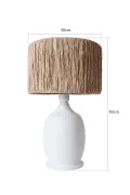 Tigre Handmade Ceramic Lampshade White Wicker