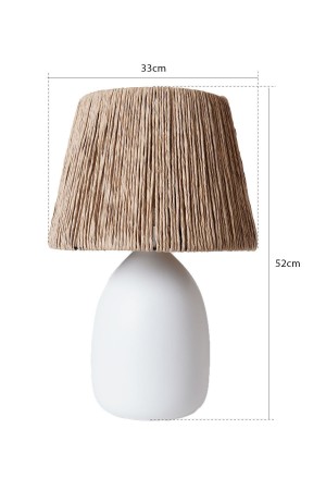 Ram Handmade Ceramic Lampshade White Wicker